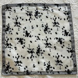 Pinky & Dianne Scarf Dalmatian Print 18 in x 18 in Square Sheer Lightweight